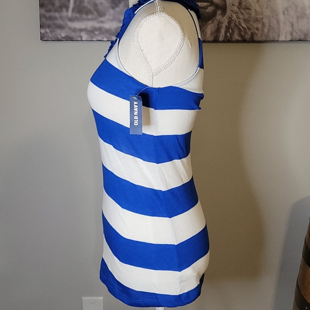 NWT Old Navy Blue and White Striped Shirt Size XS - Picture 2 of 4